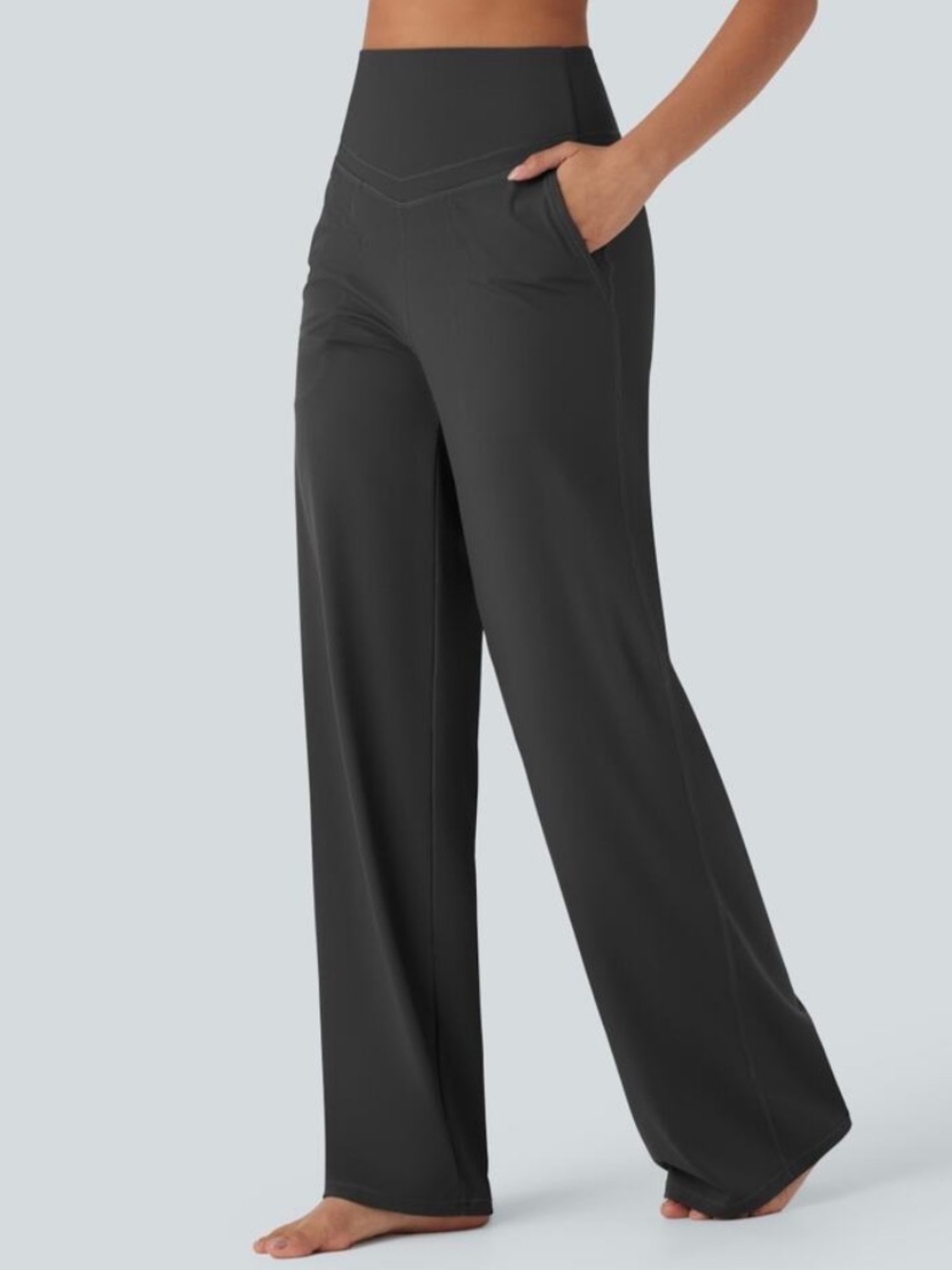 Halara UltraSculpt High Waisted Tummy Control Straight Leg Yoga Pants Large EUC
